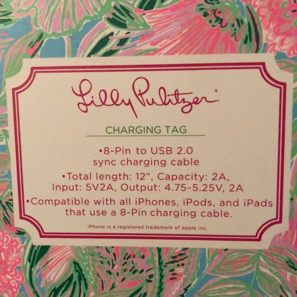 Lilly Pulitzer Charging Tag Featured in Coming In Hot